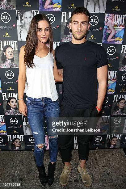 Alexandra Park and Tom Austen attend the Flaunt Magazine And AG Celebrate The LA launch Of The CALIFUK Issue At The Hollywood Roosevelt at Hollywood...