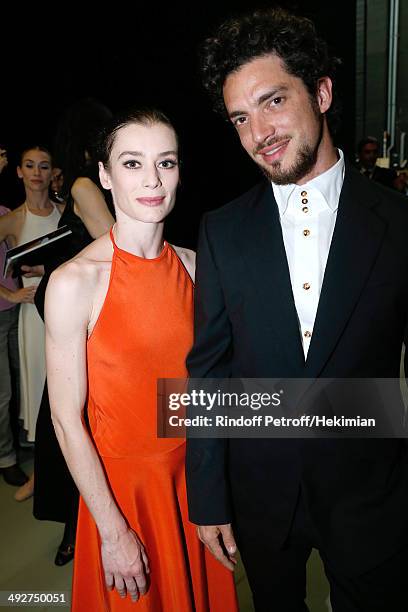 Star Dancers Aurelie Dupont and her husband Jeremie Belingard attend the AROP Charity Gala. Held at Opera Bastille on May 21, 2014 in Paris, France.