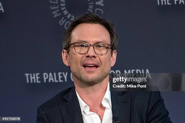 Actor Christian Slater attends PaleyFest New York 2015 - "Mr. Robot" at The Paley Center for Media on October 14, 2015 in New York City.