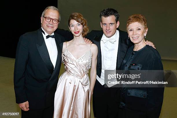 Olivier Meyer with his wife Dance Director of the 'Opera de Paris' Brigitte Lefevre and their daughter Mathilde Meyer, Musical Direction of the show...