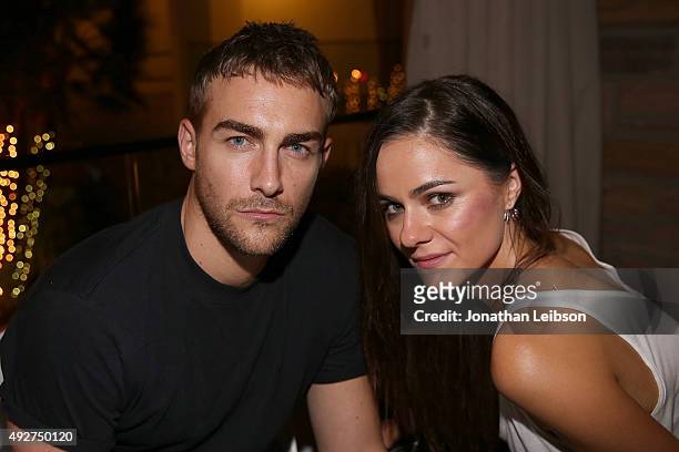 Tom Austen and Alexandra Park attend the Flaunt Magazine And AG Celebrate The LA launch Of The CALIFUK Issue At The Hollywood Roosevelt at Hollywood...