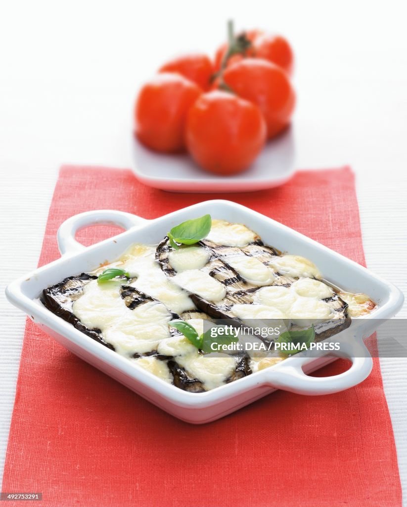 Baked aubergine...