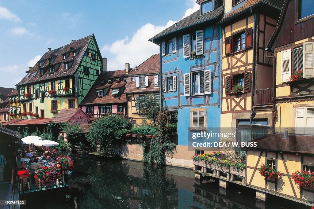 Traditional housing overlooking a canal...