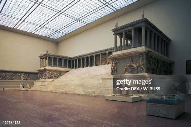 The Pergamon Altar, 180-160 BC, marble, Hellenistic Civilization, 2nd century BC. Berlin, Pergamonmuseum