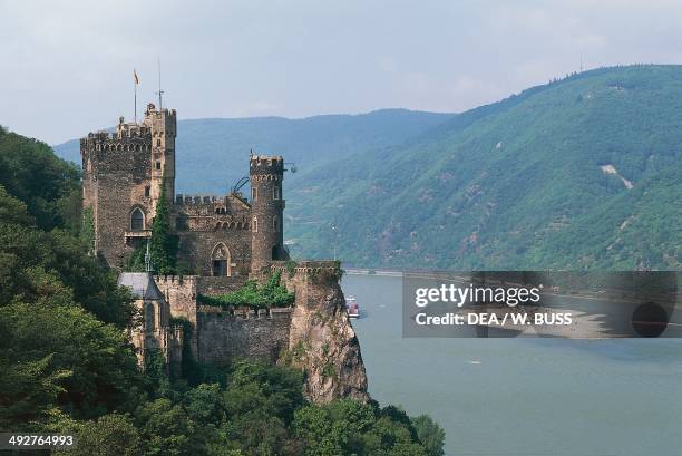 Rheinstein castle, 10th century, Middle Rhine Valley from Mainz to Koblenz , Germany.