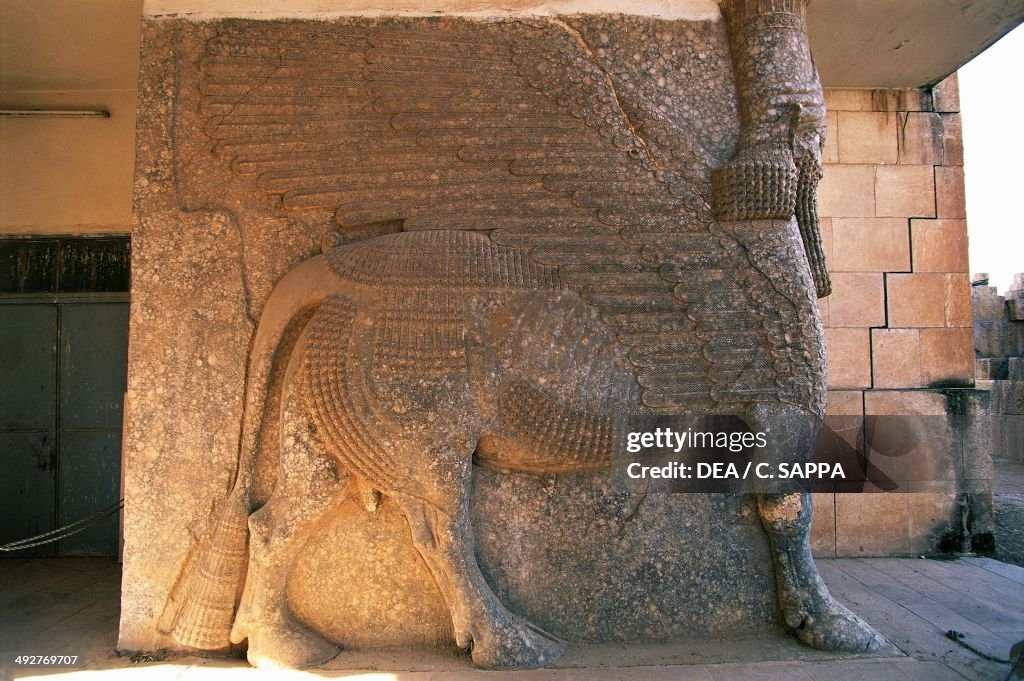Relief of a lamassu in Palace of Ashurnasirpal II