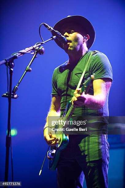 Mark Gardener from Ride plays live at O2 Academy Brixton on October 14, 2015 in London, England.