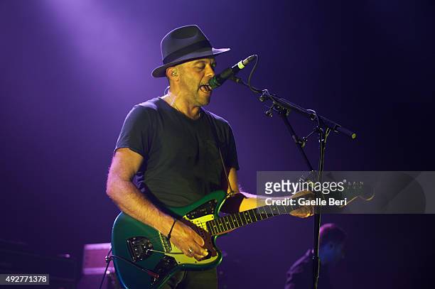Mark Gardener from Ride plays live at O2 Academy Brixton on October 14, 2015 in London, England.