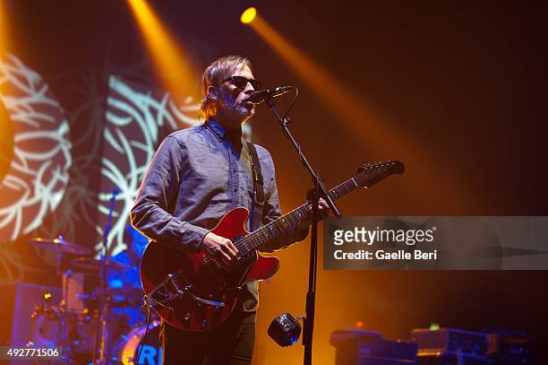 Andy Bell from Ride performs live at O2 Academy Brixton on October 14, 2015 in London, England.