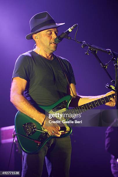 Mark Gardener from Ride plays live at O2 Academy Brixton on October 14, 2015 in London, England.