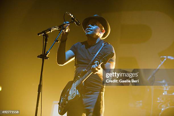 Mark Gardener from Ride plays live at O2 Academy Brixton on October 14, 2015 in London, England.