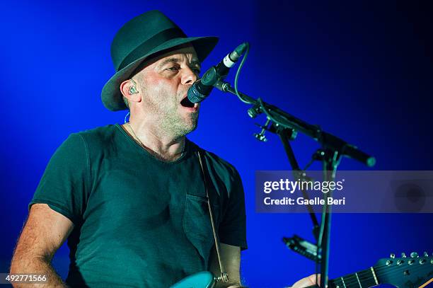 Mark Gardener from Ride plays live at O2 Academy Brixton on October 14, 2015 in London, England.