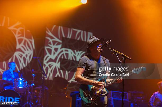 Mark Gardener from Ride plays live at O2 Academy Brixton on October 14, 2015 in London, England.