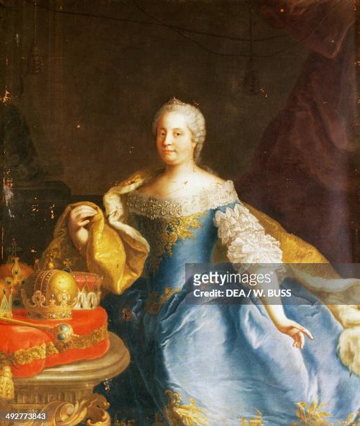 Portrait of Empress Maria Theresa of Austria , by Martin van Mytens II , oil on canvas.