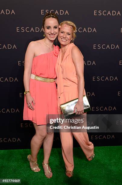 Stephanie Stumph and Nova Meierhenrich attend Escada Flagshipstore Opening at Kaisergalerie on May 21, 2014 in Hamburg, Germany.