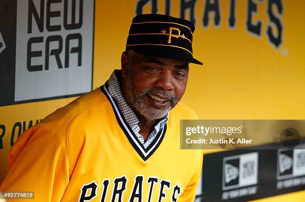 Dave Parker of the 1979 World Champion Pittsburgh Pirates looks on before interleague play between the Pittsburgh Pirates and the Baltimore Orioles...