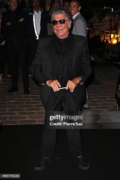 Roberto Cavalli attends the "Roberto Cavalli Annual Party Aboard" : Outside Arrivals at the 67th Annual Cannes Film Festival on May 21, 2014 in...