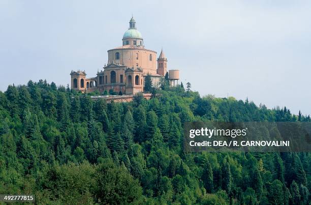 Sanctuary of the Madonna of San Luca, 12th-18th century, designed by the architect Carlo Francesco Dotti, Colle della Guardia, Bologna,...