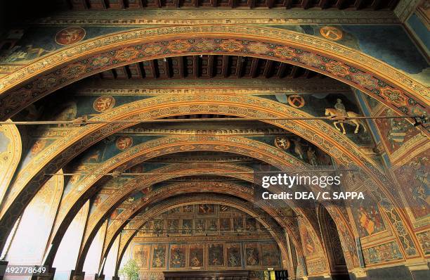 Notaries' hall, Prior's palace, 13th-15th century, Perugia, Umbria, Italy.