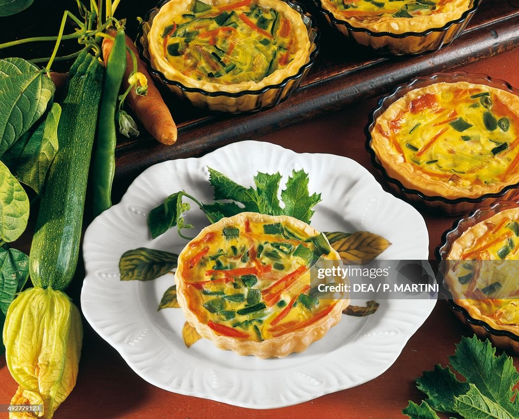 Small vegetable quiches...