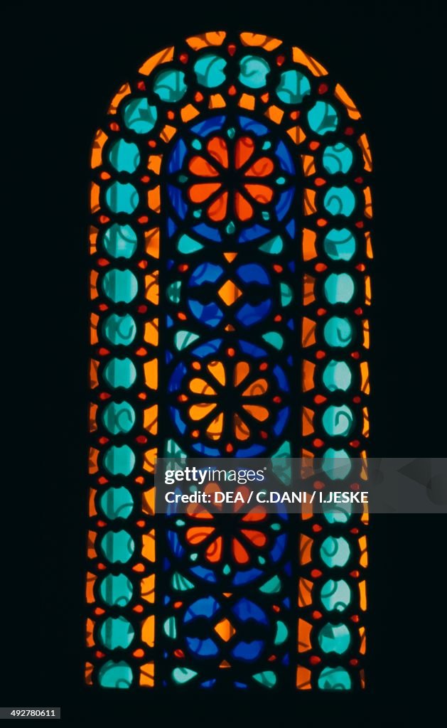 Stained-glass window...