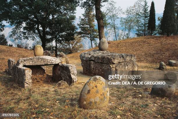 Etruscan necropolis of Marzabotto, Emilia Romagna, Italy. Etruscan civilization, 6th-5th century BC.