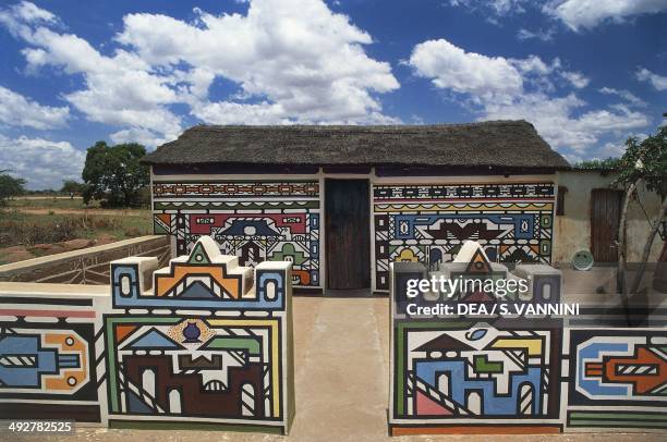 Murals in a Ndebele village, South Africa.