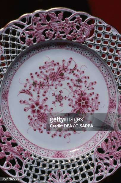 Porcelain plate, Herend Porcelain Manufactory, Hungary.