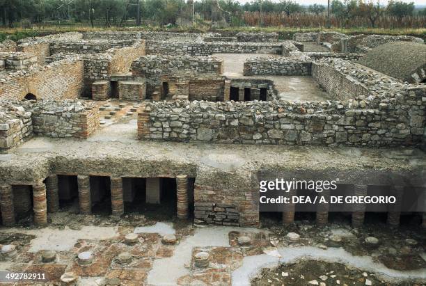 Calidarium of Roman thermal bath of Venosa, Basilicata region, Italy. Roman civilization, 2nd-3rd century.