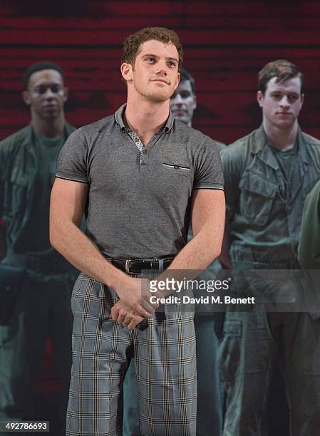 Alistair Brammer attends the press night performance of "Miss Saigon" at the Prince Edward Theatre on May 21, 2014 in London, England.