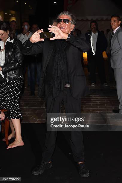 Roberto Cavalli attends the "Roberto Cavalli Annual Party Aboard" : Outside Arrivals at the 67th Annual Cannes Film Festival on May 21, 2014 in...