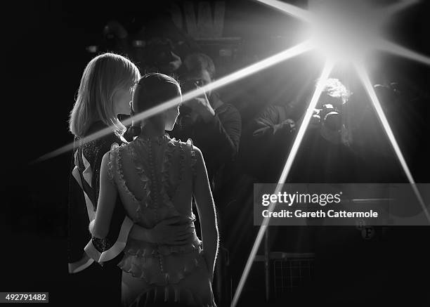 Cate Blanchett and Rooney Mara attend the 'Carol' American Express Gala during the BFI London Film Festival, at the Odeon Leicester Square on October...