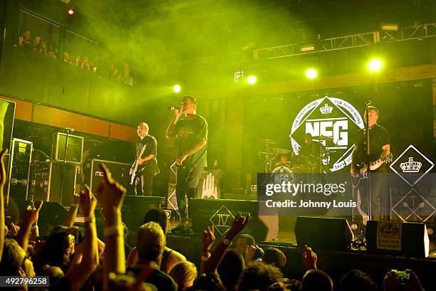 New Found Glory perform at Revolution on October 14, 2015 in Fort Lauderdale, Florida.