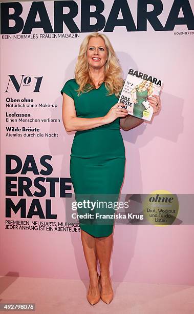 Barbara Schoeneberger attends the BARBARA Magazine Launch on October 15, 2015 in Berlin, Germany.