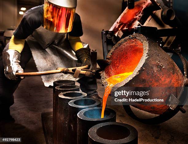 liquid molten steel industry - production line work stock pictures, royalty-free photos & images