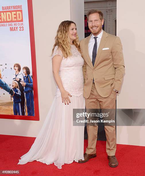 Actress Drew Barrymore and Will Kopelman attend the premiere of "Blended" at TCL Chinese Theatre on May 21, 2014 in Hollywood, California.