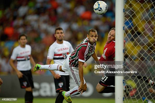 Carlinhos of Fluminense and Rogerio Ceni of Sao Paulo in action during a match between Fluminense and Sao Paulo as part of Brasileirao Series A...