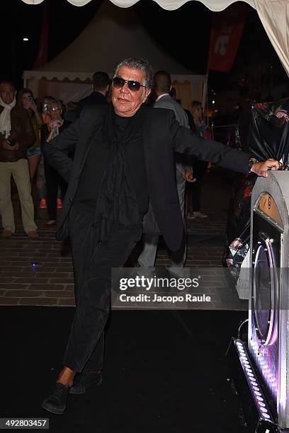 Roberto Cavalli attends the "Roberto Cavalli Annual Party Aboard" : Outside Arrivals at the 67th Annual Cannes Film Festival on May 21, 2014 in...