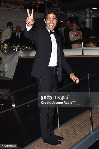 Adrian Grenier attends the "Roberto Cavalli Annual Party Aboard" : Outside Arrivals at the 67th Annual Cannes Film Festival on May 21, 2014 in...