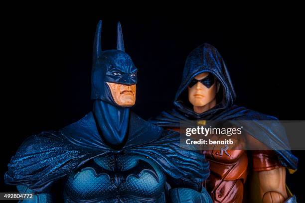 batman e robin - robin superhero - fotografias e filmes do acervo