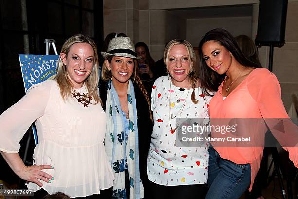 Ophira Edut, Dina Manzo, Tali Edut and Amber Marchese of the Real Housewives of NJ attend the "Momstrology" book launch party at Henri Bendel on...