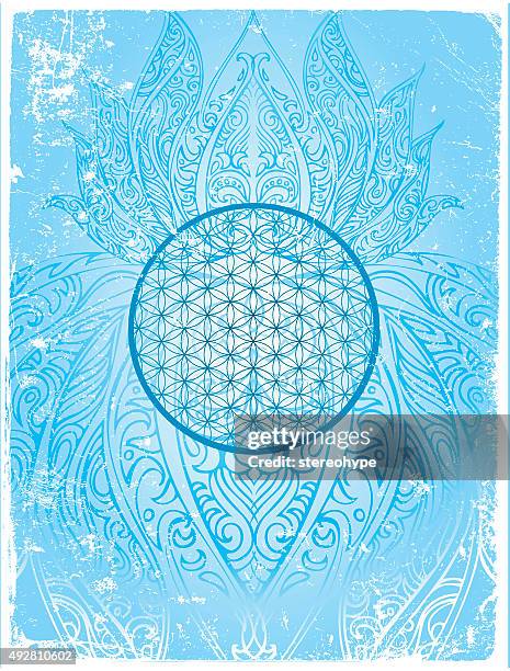 flower of life - sacred geometry stock illustrations