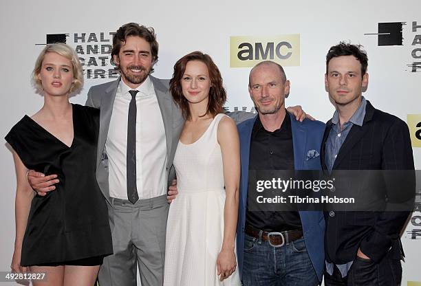 Mackenzie Davis, Lee Pace, Kerry Bishe, Toby Huss and Scoot McNairy attend AMC's new series 'Halt And Catch Fire' Los Angeles premiere at ArcLight...