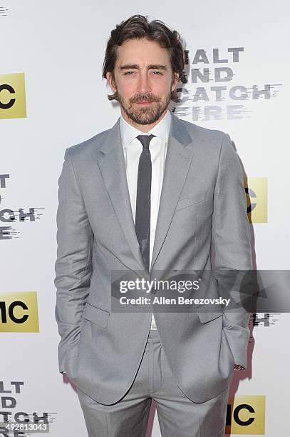 Actor Lee Pace arrives at the Los Angeles premiere of AMC's new series "Halt And Catch Fire" at ArcLight Cinemas on May 21, 2014 in Hollywood,...