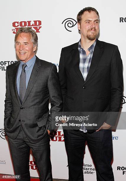 Actor Don Johnson and director Jim Mickle attend "Cold In July" screening at Solar One on May 21, 2014 in New York City.