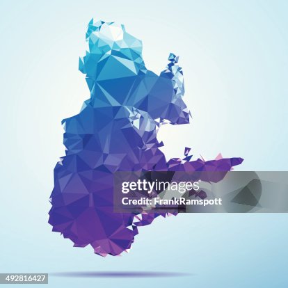 Quebec Polygon Triangle Map Blue Quebec Polygon Triangle Map Blue