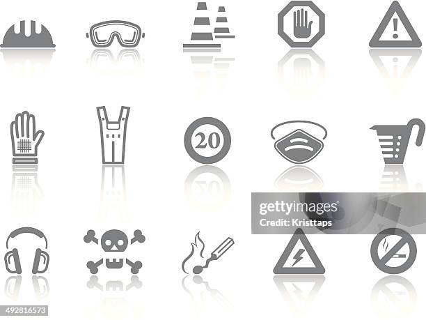 simple icons – safety - dry measure stock illustrations