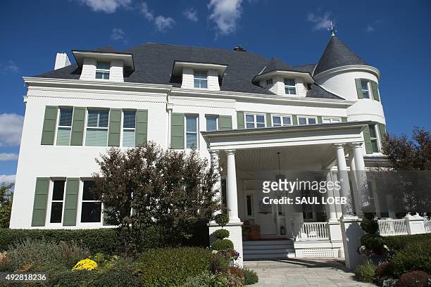 The US Vice President's Residence is seen at the Naval Observatory in Washington, DC, October 15, 2015. AFP PHOTO / SAUL LOEB