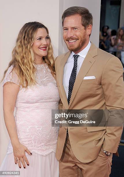 Actress Drew Barrymore and Will Kopelman arrive at the Los Angeles premiere of "Blended" at TCL Chinese Theatre on May 21, 2014 in Hollywood,...