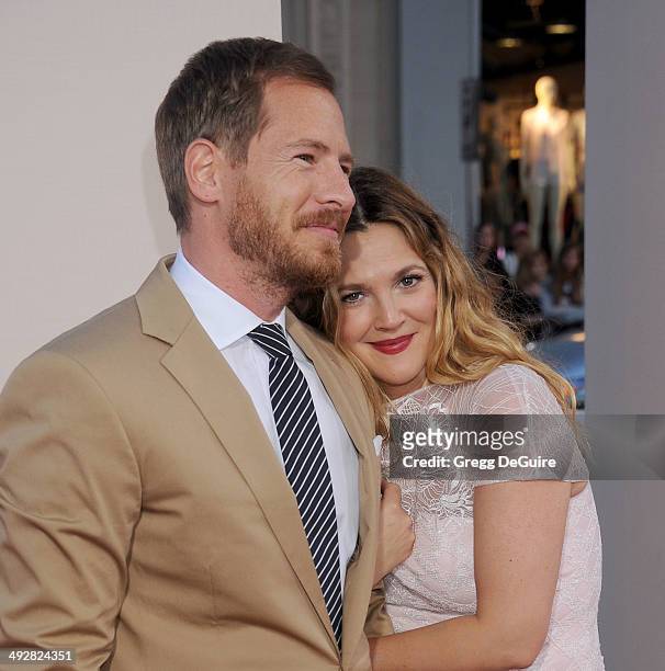 Actress Drew Barrymore and Will Kopelman arrive at the Los Angeles premiere of "Blended" at TCL Chinese Theatre on May 21, 2014 in Hollywood,...